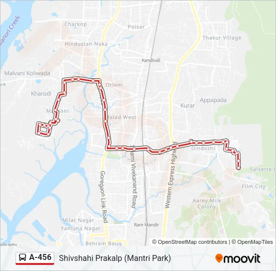 A-456 Bus Line Map