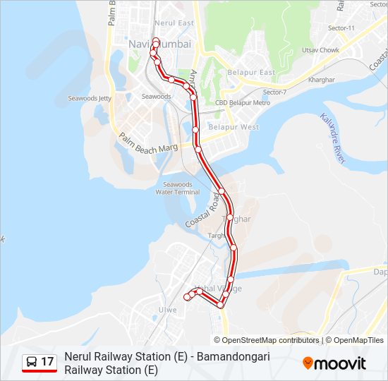 17 bus Line Map