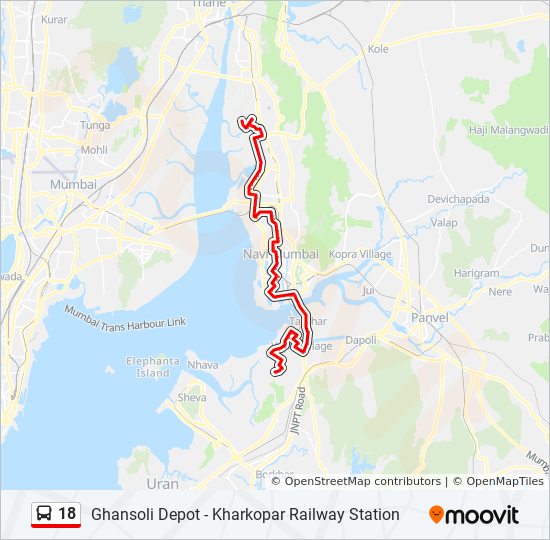 Kharkopar Railway Station Map 18 Route: Schedules, Stops & Maps - Kharkopar Railway Station (Updated)