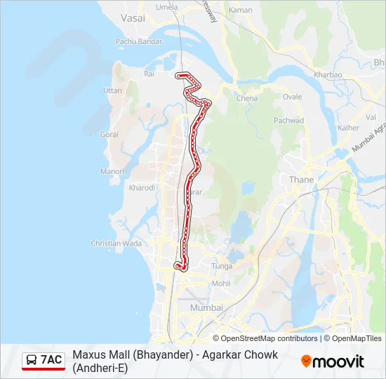 7AC Bus Line Map