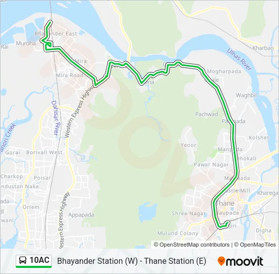 10AC Bus Line Map