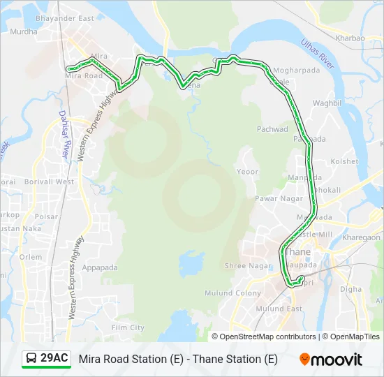 29AC Bus Line Map