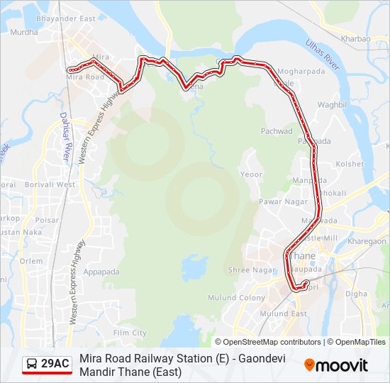 29AC bus Line Map