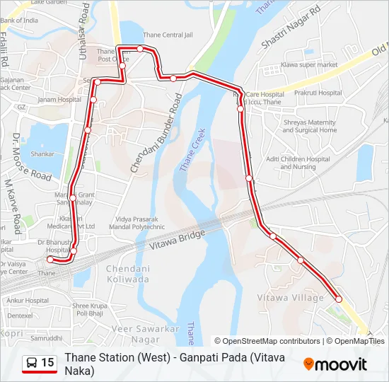 15 Bus Line Map