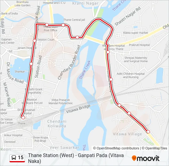 15 Bus Line Map