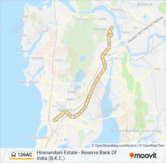 126AC Bus Line Map