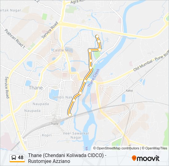 48 Bus Line Map