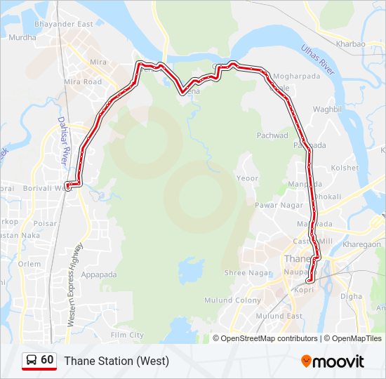 60 Bus Line Map