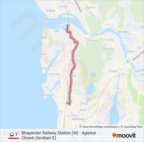 7 Bus Line Map