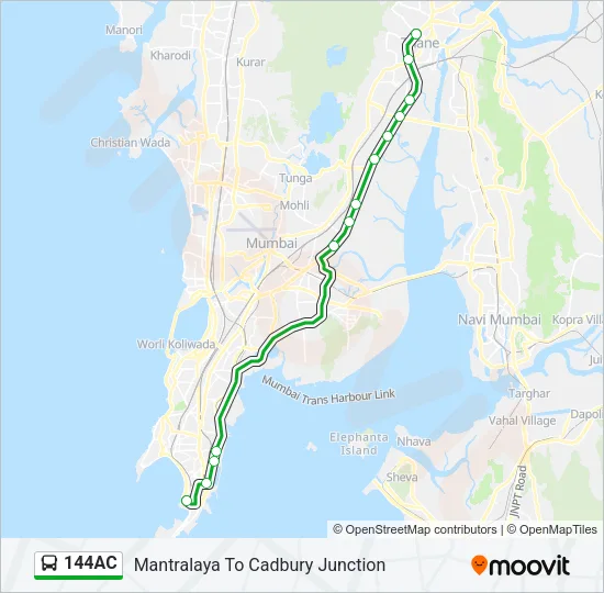 144AC Bus Line Map