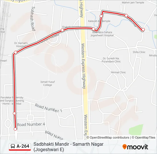 A-264 Bus Line Map