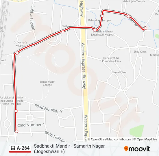 A-264 Bus Line Map