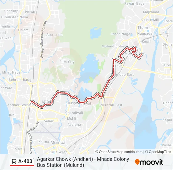 A-403 Bus Line Map