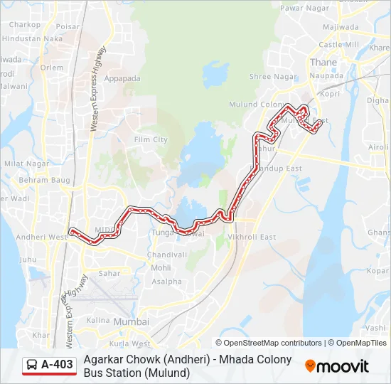A-403 Bus Line Map