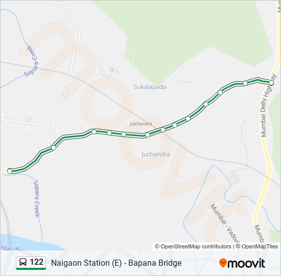 Delhi To Mumbai Bus Route Map 122 Route: Schedules, Stops & Maps - Naigaon Railway Station (E) (Updated)