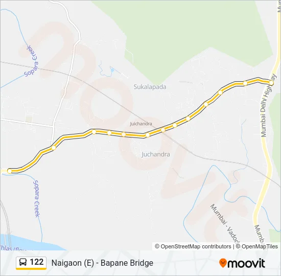 122 Bus Line Map