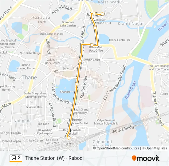 2 Bus Line Map