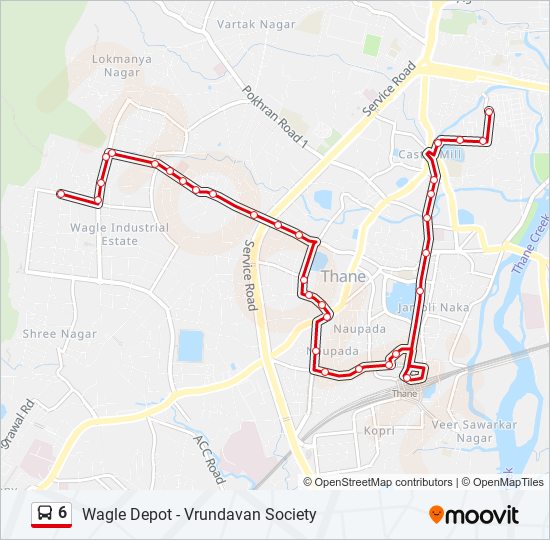 6 bus Line Map