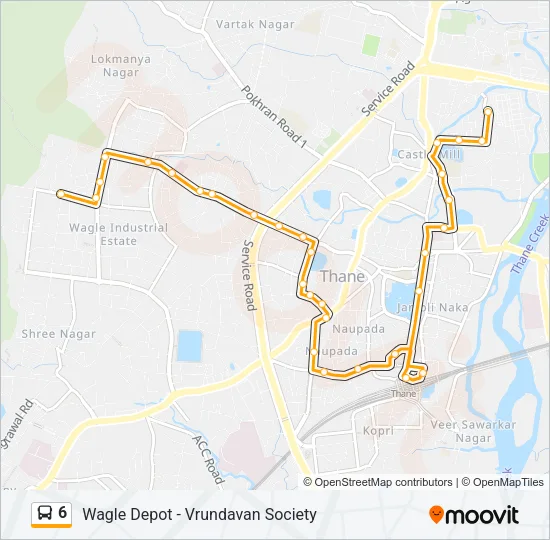 6 Bus Line Map