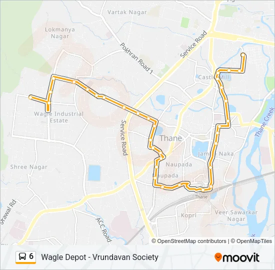 6 Bus Line Map