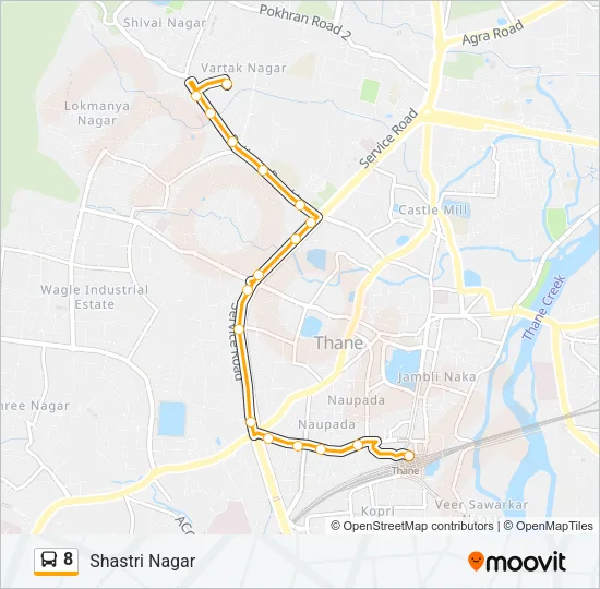 8 Bus Line Map