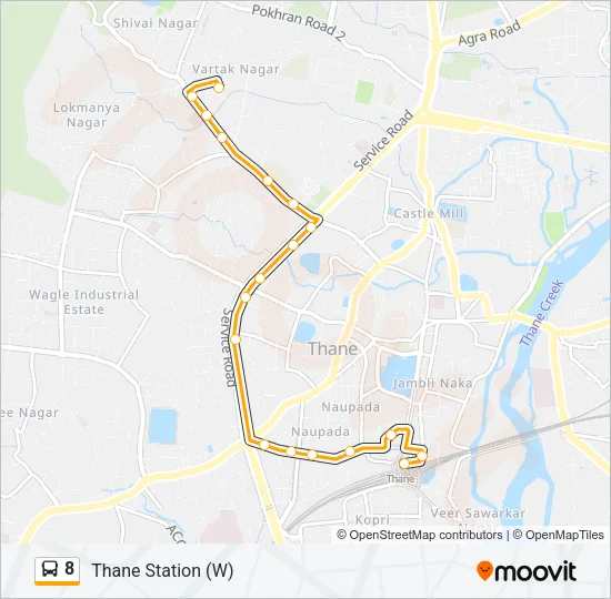 8 Bus Line Map