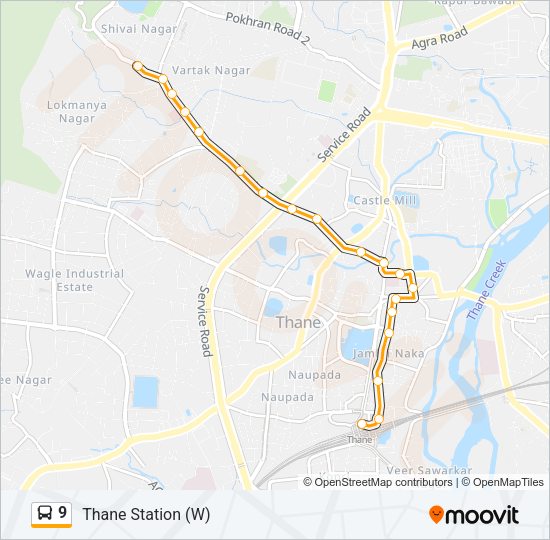 9 Bus Line Map