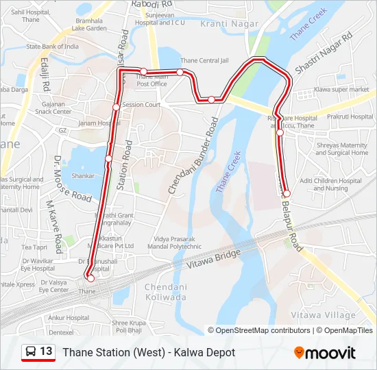 13 Bus Line Map