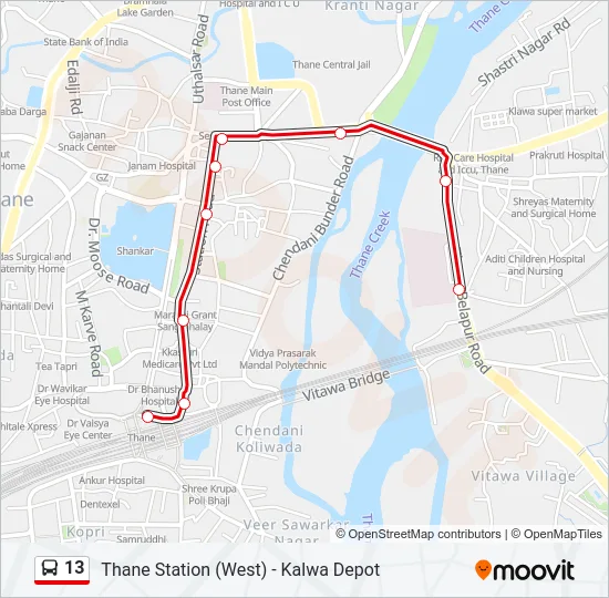 13 Bus Line Map