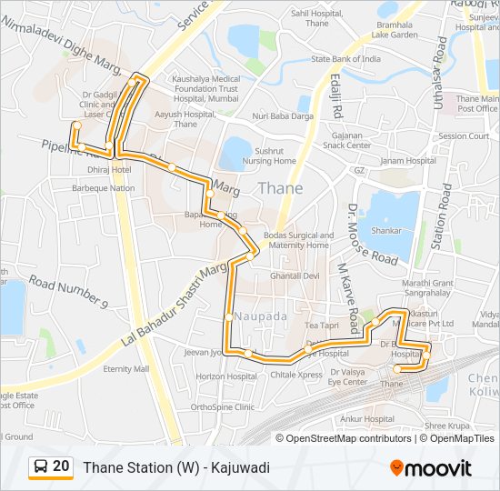 20 Bus Line Map