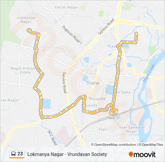 23 Bus Line Map
