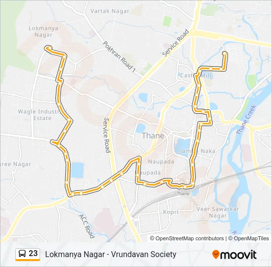 23 Bus Line Map