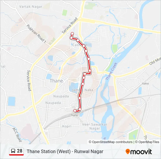 28 Bus Line Map
