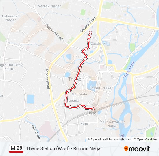 28 bus Line Map