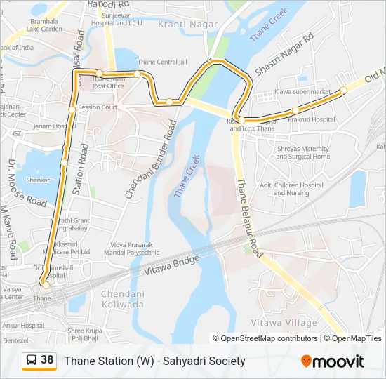 38 Bus Line Map