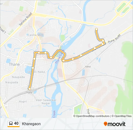 40 Bus Line Map