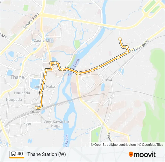 40 Bus Line Map