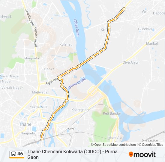 46 Bus Line Map