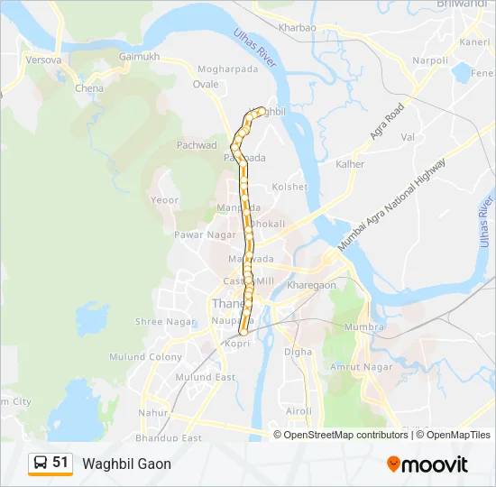 51 Bus Line Map