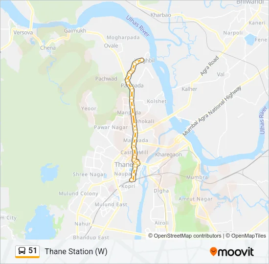 51 Bus Line Map