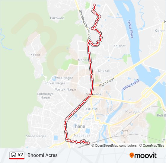 52 Bus Line Map