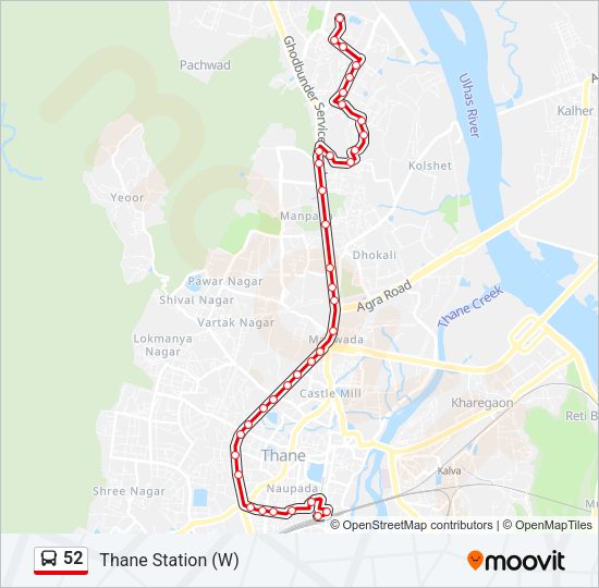 52 Bus Line Map