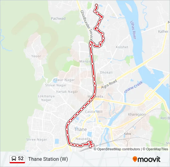 52 Bus Line Map