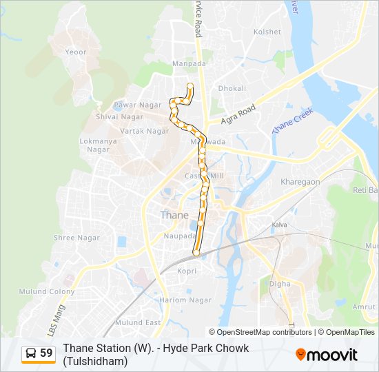 59 Bus Line Map