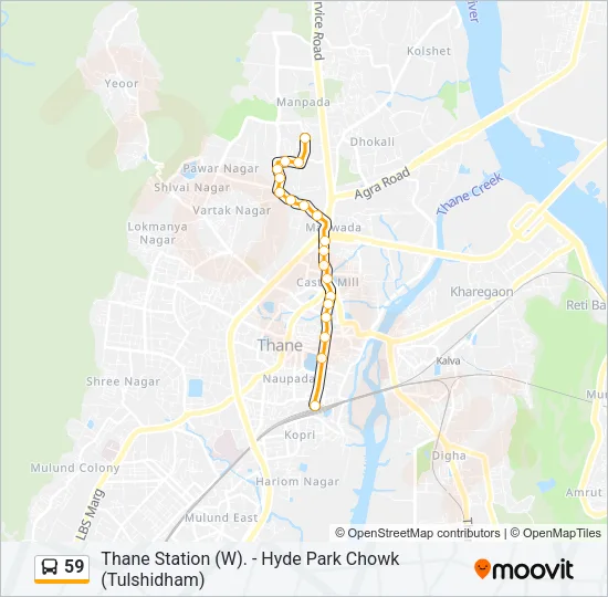59 Bus Line Map