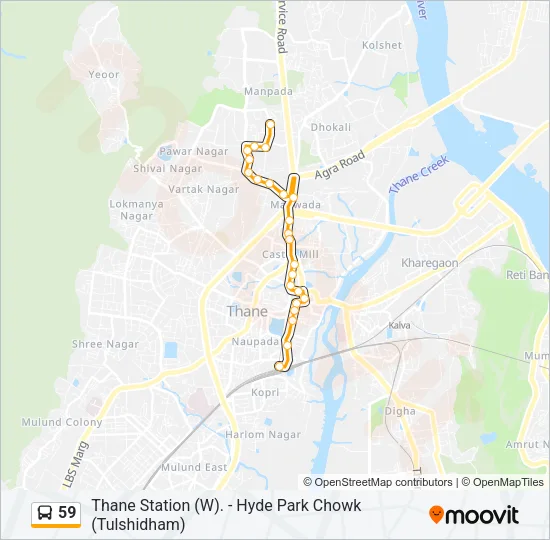 59 Bus Line Map