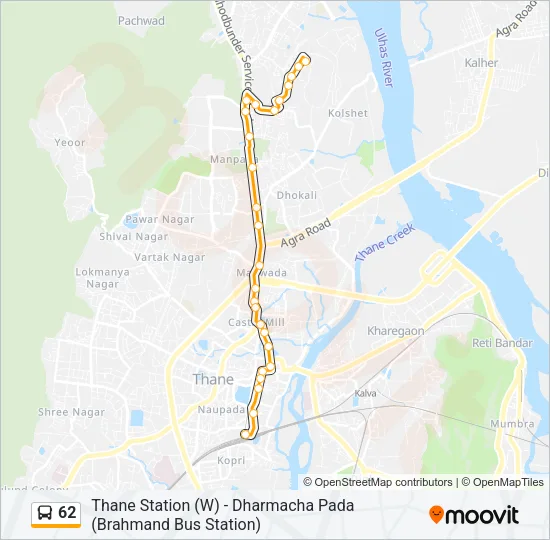 62 Bus Line Map