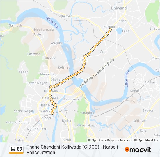 89 bus Line Map