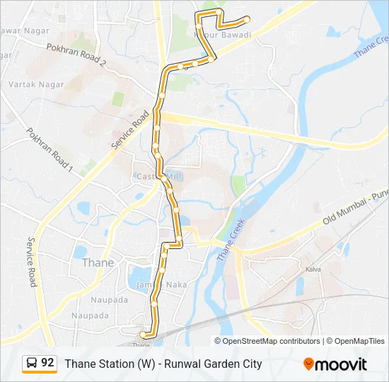 92 Bus Line Map