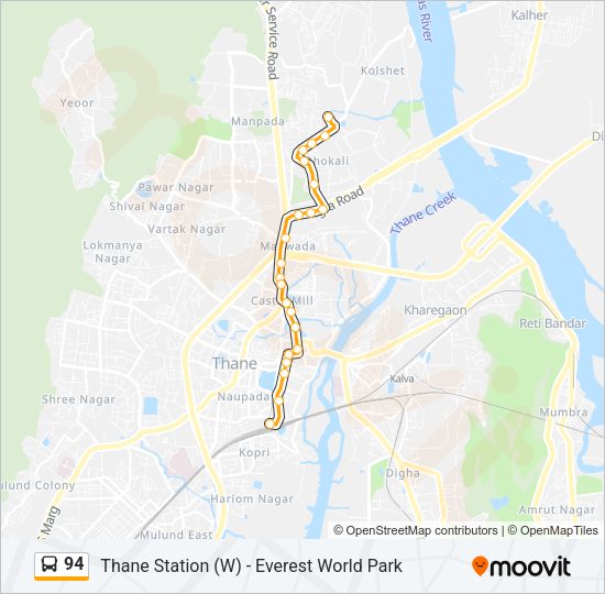 94 bus Line Map